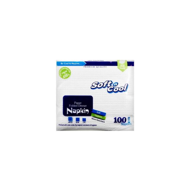 مناديل ورقية ابيض 30x30 سم 100حبة